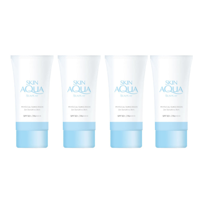 Wholesale Rohto Mentholatum SunplaySkin Aqua Physical Sunscreen for Sensitive Skin SPF50+ PA++++50ml 4ea Set | Carsha