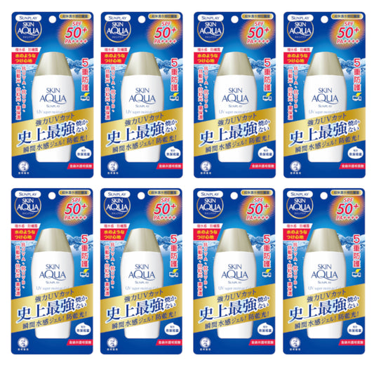 Wholesale Rohto Mentholatum Sunplay - Skinaqua UV Super Moisture GEL SPF 50 PA++++ - 80g 8ea Set | Carsha