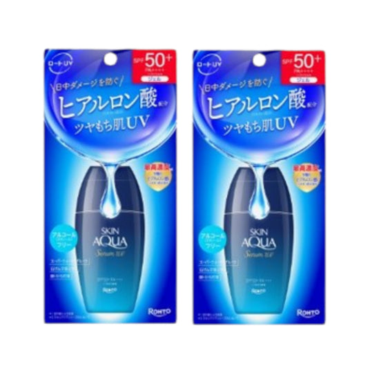 Wholesale Rohto Mentholatum - Skin Aqua Hyaluronic Serum UV SPF50+ PA++++ - 70g - White 2ea Set | Carsha