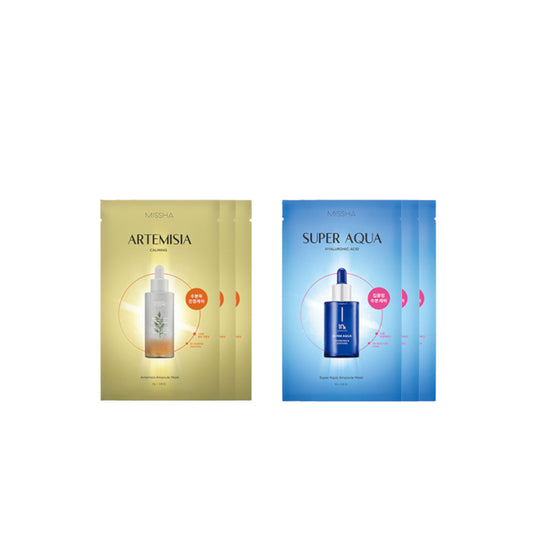 Wholesale MISSHA - Super Aqua Ampoule Sheet Mask - 28g X MISSHA - Artemisia Ampoule Sheet Mask - 27g | Carsha