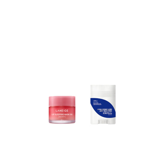 Isntree - Hyaluronic Acid Airy Sun Stick SPF50+ PA++++ - 22g (1ea) + LANEIGE - Lip Sleeping Mask EX - 20g - Berry (1ea) Set
