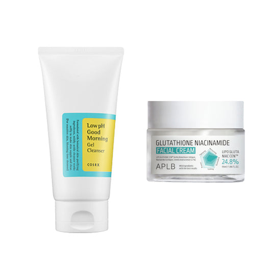 Wholesale COSRX - Low pH Good Morning Gel Cleanser - 150ml + APLB - Glutathione Niacinamide Facial Cream - 55ml Set | Carsha