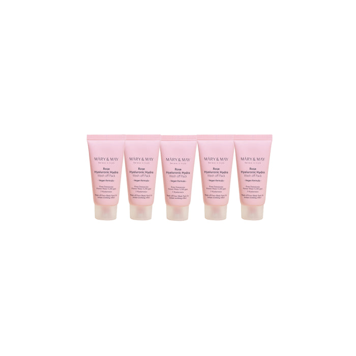 Wholesale Mary&May Rose Hyaluronic Hydra Wash Off Pack - 30g 5ea Set | Carsha