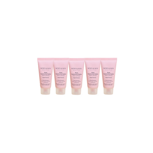 Wholesale Mary&May Rose Hyaluronic Hydra Wash Off Pack - 30g 5ea Set | Carsha