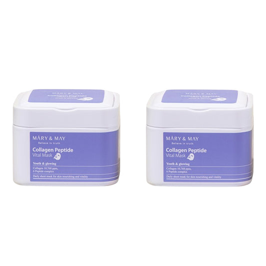 Wholesale Mary&May - Collagen Peptide Vital Mask - 30pcs/400g 2ea Set | Carsha