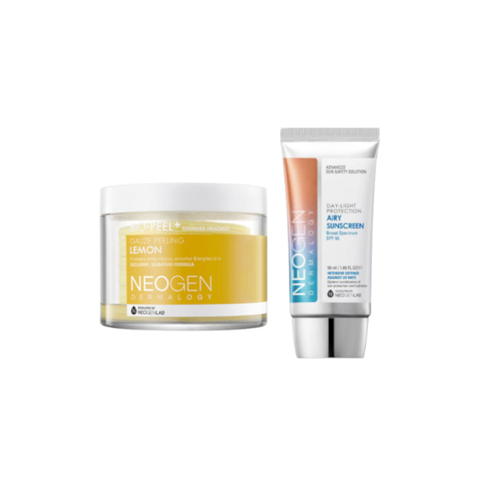 Wholesale NEOGEN Dermalogy Bio-Peel Gauze Peeling Pads - Lemon - 200ml / 30pcs + Day-Light Protection Airy Sunscreen SPF50+ - 50ml 1ea Set | Carsha
