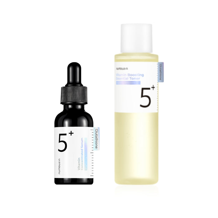 Wholesale numbuzin - No.5+ Glutathione Vitamin Concentrated Serum - 30ml 1ea X Vitamin Boosting Essence Toner - 200ml 1ea Set | Carsha