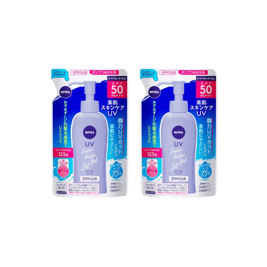 Wholesale NIVEA Japan - UV Super Water Gel SPF50 PA+++ Refill - 125g 2ea Set | Carsha