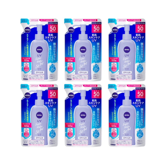 Wholesale NIVEA Japan - UV Super Water Gel SPF50 PA+++ Refill - 125g 6ea Set | Carsha