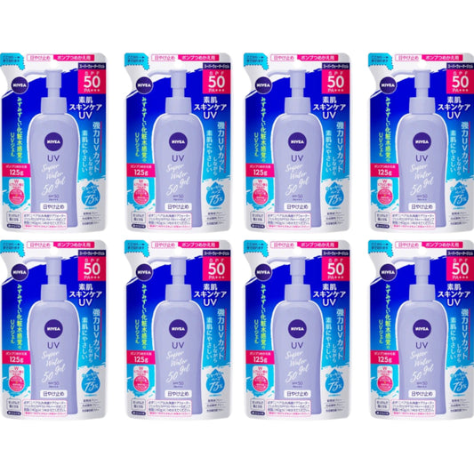 Wholesale NIVEA Japan - UV Super Water Gel SPF50 PA+++ Refill - 125g 8ea Set | Carsha