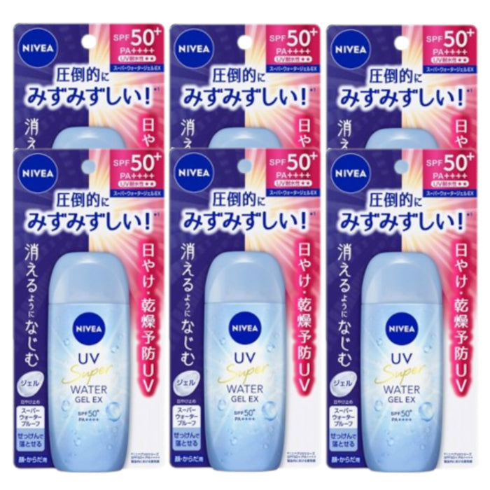 Wholesale NIVEA Japan - UV Super Water Gel EX SPF50+ PA++++ - 80g 6ea Set | Carsha