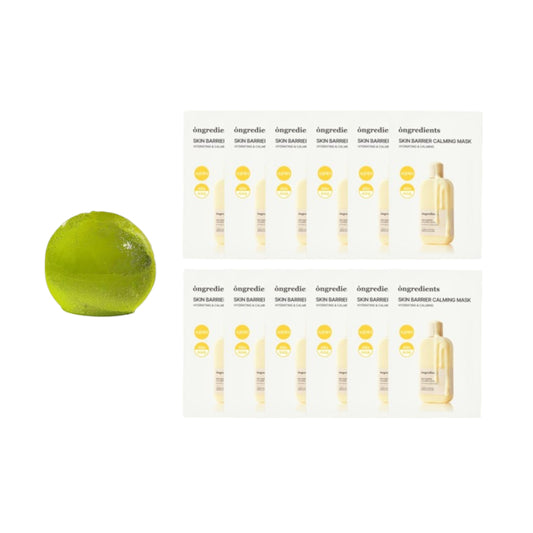 Wholesale ongredients - Cleansing Ball - 110g - Jeju Green Tea + Skin Barrier Calming Mask - 12pcs Set | Carsha