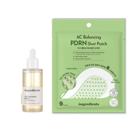 Wholesale ongredients - Cera Calming Serum - 50ml - 250ml + AC Balancing PDRN Shot Patch - 9patches Set | Carsha