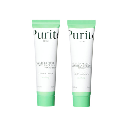 Wholesale DEAL Purito SEOUL - Wonder Releaf Centella Cream Unscented - 50ml 2ea Set | Carsha
