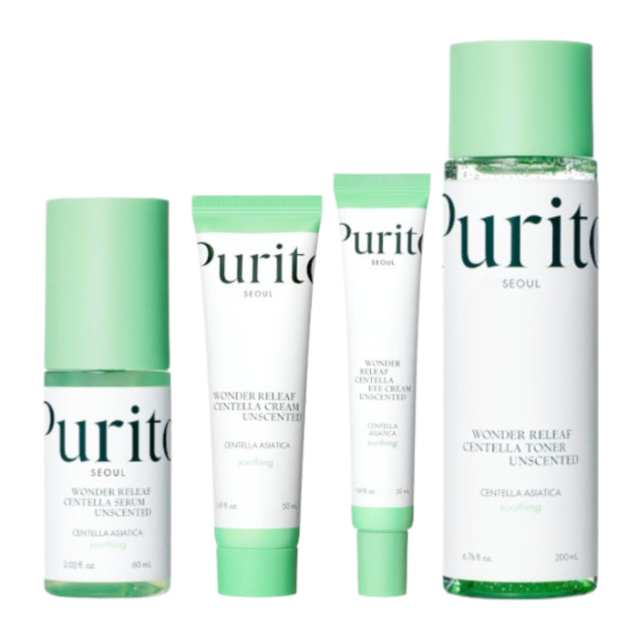 Wholesale DEAL Purito SEOUL - Wonder Releaf Centella Unscented Skincare Heroes Set | Carsha