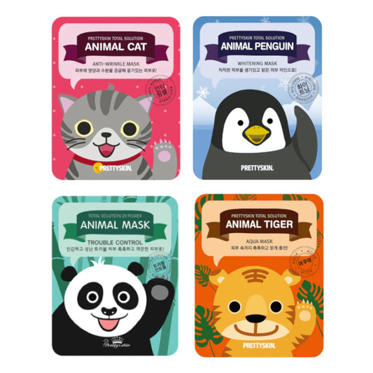 Wholesale PRETTYSKIN - Total Solution Animal Mask Trial Set 4pcs | Carsha