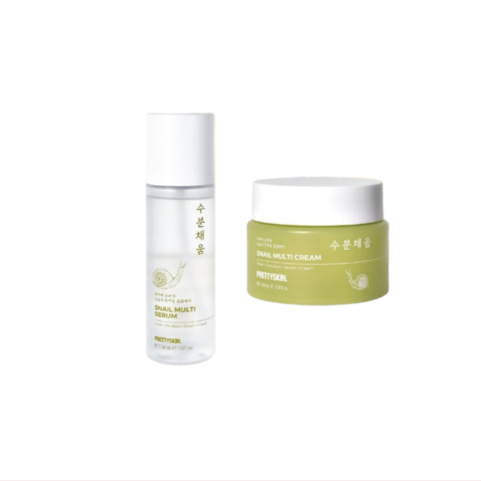 Wholesale PRETTYSKIN - Snail Multi Cream - 100ml 1ea + Snail Multi Serum - 150ml 1ea Set | Carsha