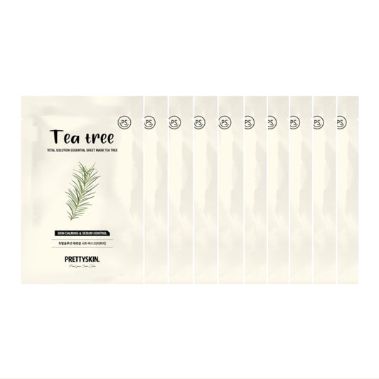 Wholesale PRETTYSKIN - Total Solution Essential Sheet Mask - Tea Tree 10ea Set | Carsha