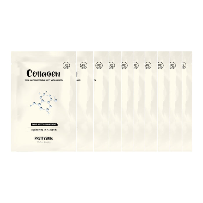 Wholesale PRETTYSKIN - Total Solution Essential Sheet Mask - Collagen 10ea Set | Carsha