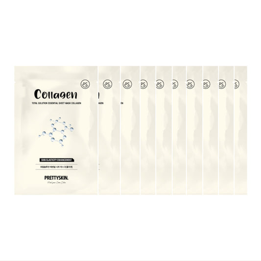 Wholesale PRETTYSKIN - Total Solution Essential Sheet Mask - Collagen 10ea Set | Carsha