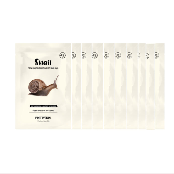 Wholesale PRETTYSKIN - Total Solution Essential Sheet Mask - Snail 10ea Set | Carsha