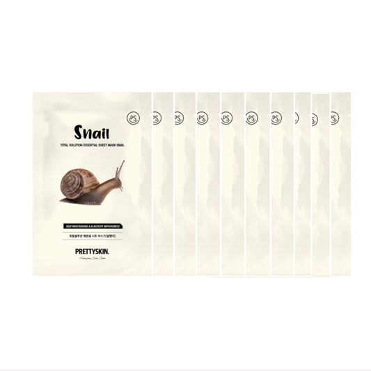 Wholesale PRETTYSKIN - Total Solution Essential Sheet Mask - Snail 10ea Set | Carsha