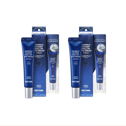Wholesale PRETTYSKIN - Wrinkle Eraser Roll On Eye Cream - Collagen - 30ml 2ea Set | Carsha