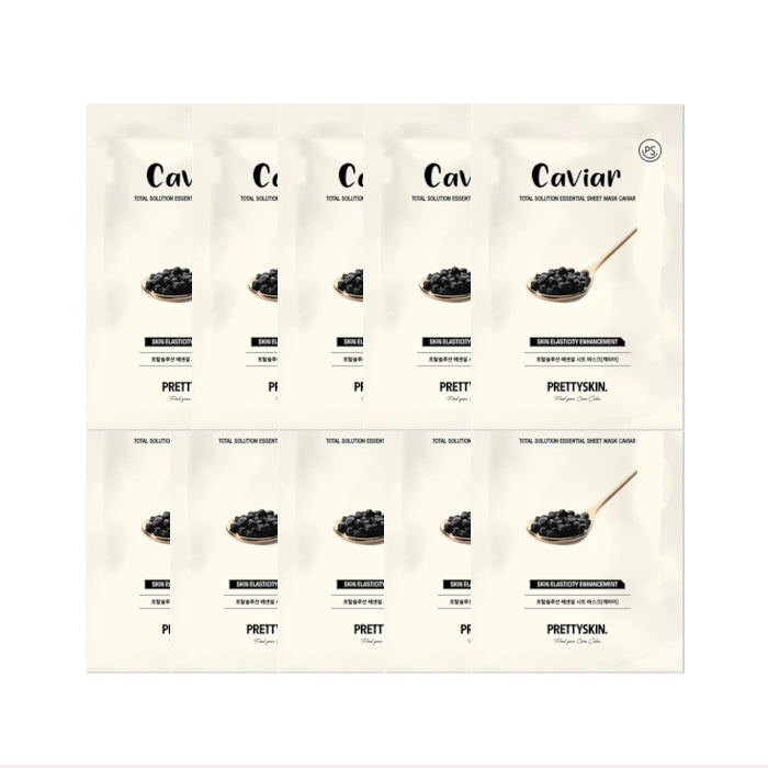 Wholesale PRETTYSKIN - Total Solution Essential Sheet Mask - Caviar - 10pcs Set | Carsha