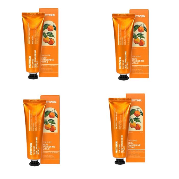 Wholesale PRETTYSKIN - The Pure Jeju Tangerine Vita C Waterfull Hand Cream - 50ml 4ea Set | Carsha