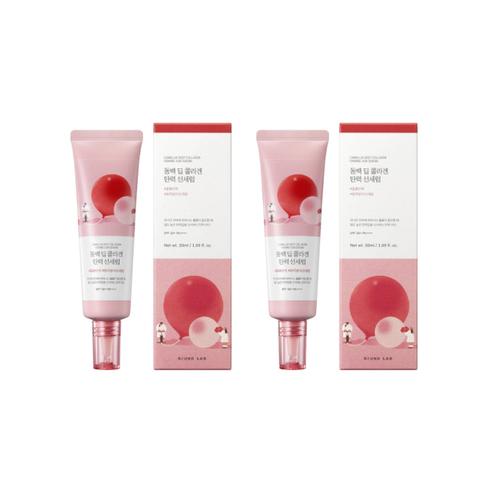 Wholesale Round Lab - Camellia Deep Collagen Firming Sun Serum SPF50+ PA++++ - 50ml 2ea Set | Carsha