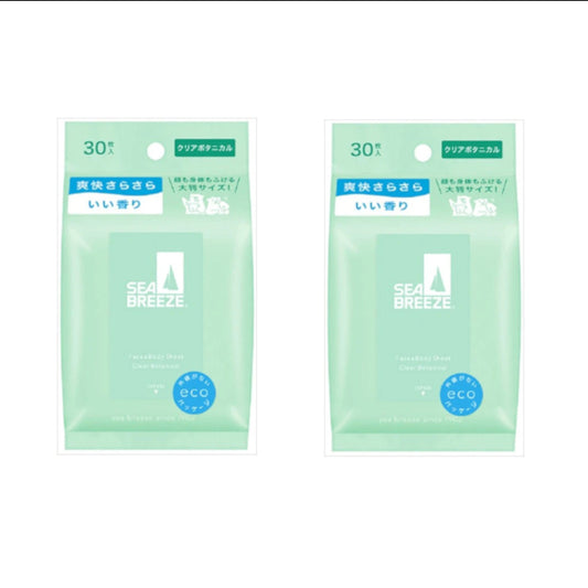 Wholesale Shiseido - Sea Breeze Face & Body Ice Sheet - 30 sheets - Clear Botanical 2ea Set | Carsha