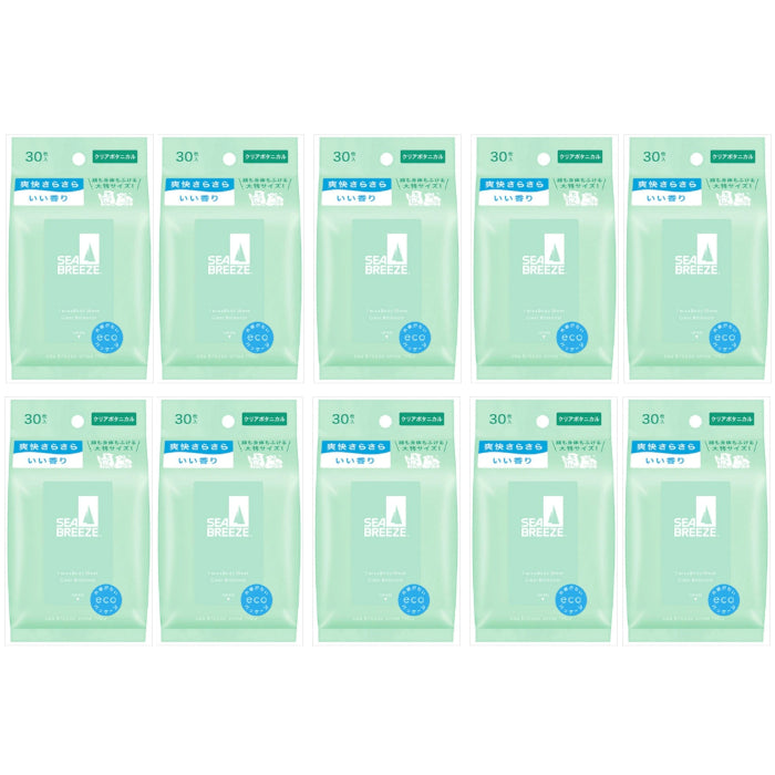 Shiseido - Sea Breeze Face & Body Ice Sheet - 30 sheets - Clear Botanical (10ea) Set