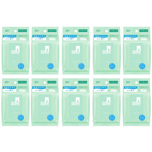 Shiseido - Sea Breeze Face & Body Ice Sheet - 30 sheets - Clear Botanical (10ea) Set