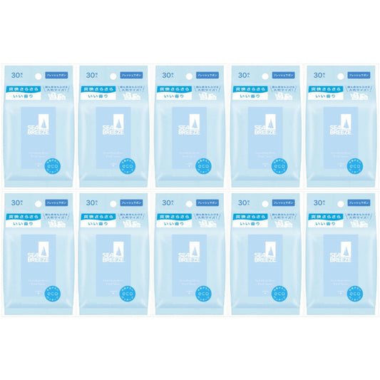 Shiseido - Sea Breeze Face & Body Ice Sheet - 30 sheets - Fresh Savon (10ea) Set