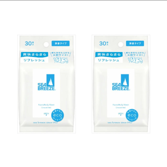 Wholesale Shiseido - Sea Breeze Face & Body Ice Sheet - 30 sheets - Unscented 2ea Set | Carsha