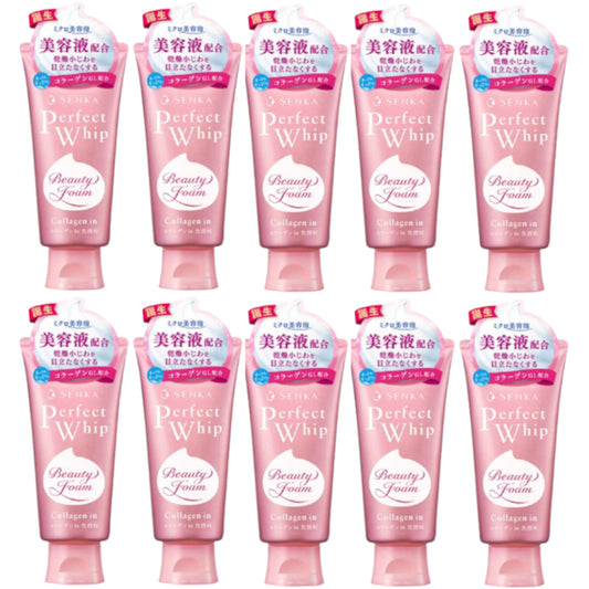 Wholesale Shiseido - Senka Perfect Whip Collagen in Washing Foam Cleanser 2023 Version - 120g 10ea Set | Carsha