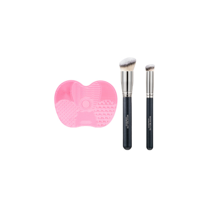 Wholesale MissLady - Silicone Makeup Brush Cleaner - 1pc 15.5cm X 11.5cm - Pink X MissLady - Foundation & Concealer Brush Set - 2pcs/1 Set | Carsha
