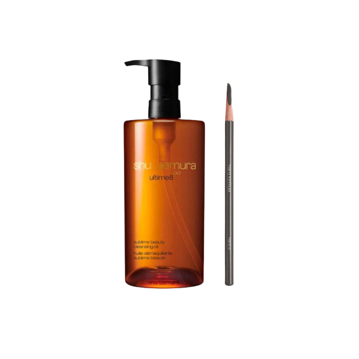 Wholesale Shu Uemura Hero Set B Ultime8 Sublime Beauty Cleansing Oil 450ml & H9 Hard Formula Eyebrow Pencil - 05 Stone Gray | Carsha