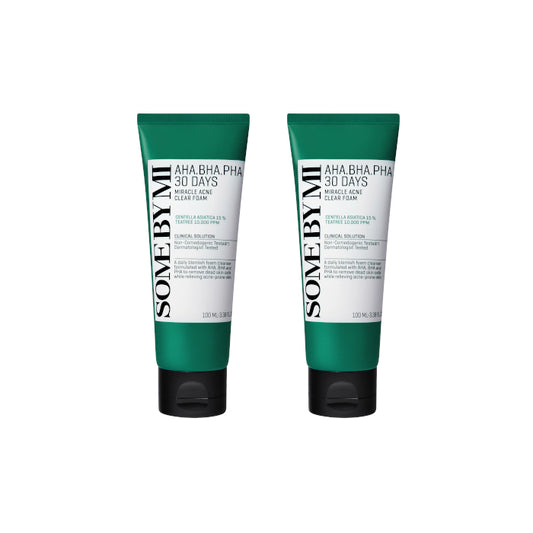 Wholesale SOME BY MI - AHA-BHA-PHA 30 Days Miracle Acne Clear Foam - 100ml 2ea Set | Carsha