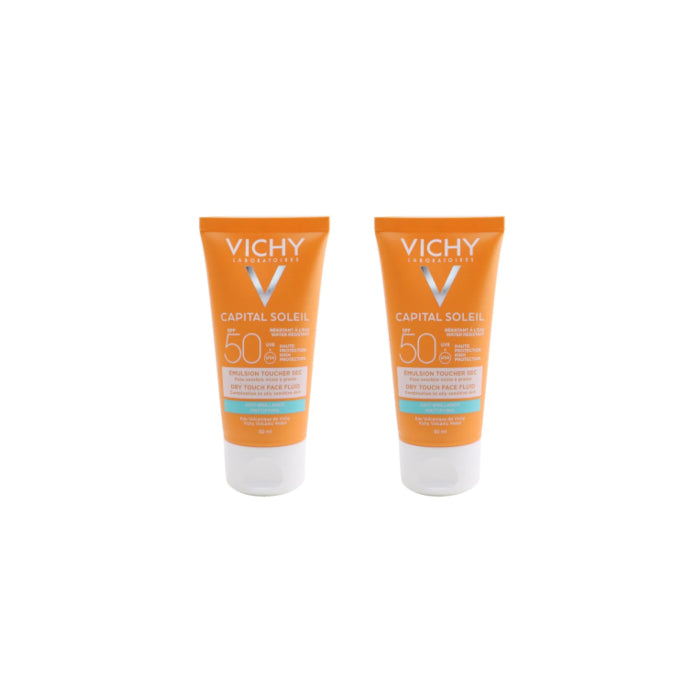 Wholesale Vichy - Capital Soleil Mattifying Face Fluid Dry Touch SPF 50 - 50ml 2ea Set | Carsha