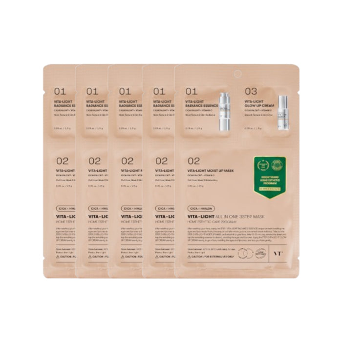 Wholesale VT - Vita-Light All In One 3Step Mask - 1.5g*2 + 25g 5ea Set | Carsha