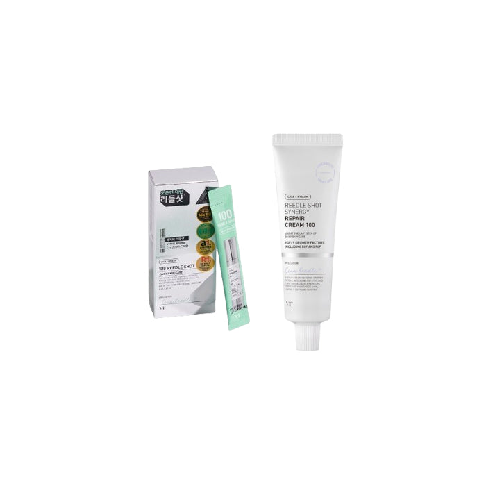 Wholesale VT - Reedle Shot 100 Stick Pouch - 2ml*10ea + Reedle Shot Synergy Repair Cream 100 - 50ml Set | Carsha