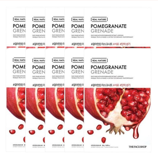 Wholesale THE FACE SHOP - Nature Face Mask - Pomegranate - 1pc 10ea Set | Carsha