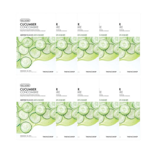 Wholesale THE FACE SHOP - Real Nature Face Mask - Cucumber - 1pc 10ea Set | Carsha