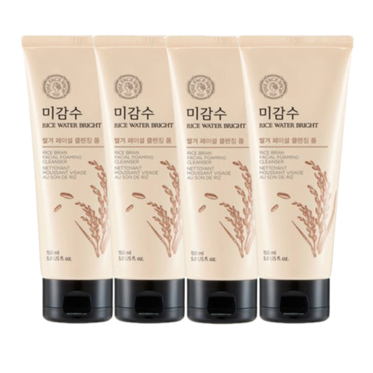 THE FACE SHOP - Rice Water Bright Rice Bran Facial Foaming Cleanser - 150ml (4ea) Set
