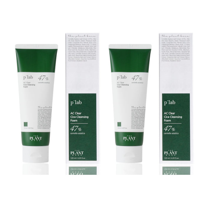 Wholesale THE PLANT BASE - AC Clear Cica Cleansing Foam - 120ml 2ea Set | Carsha