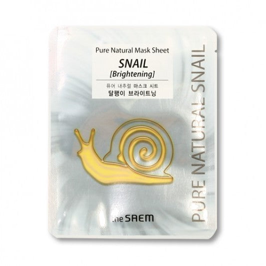 Wholesale The Saem - Pure Natural Mask Sheet - Snail Brightening - 1pc | Carsha