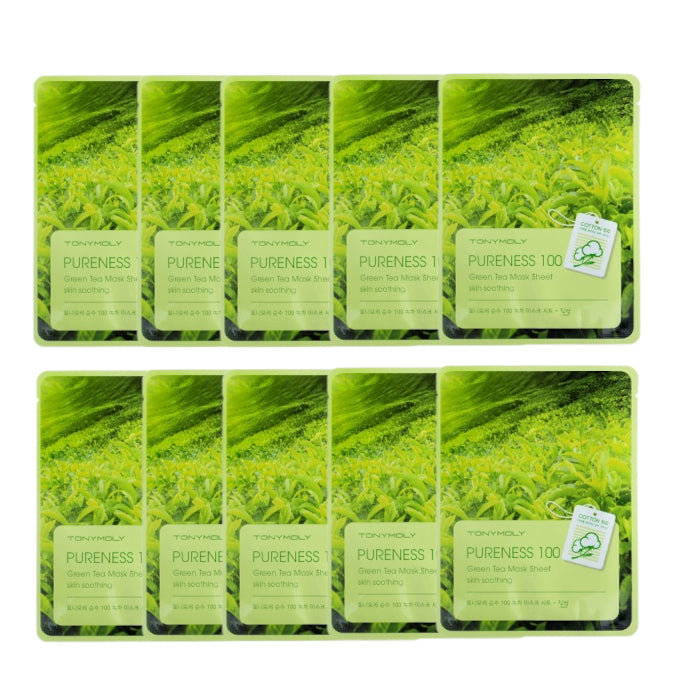 Wholesale TONYMOLY - Pureness 100 Mask Sheet - Green Tea 10ea Set | Carsha