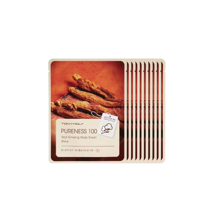 Wholesale TONYMOLY - Pureness 100 Mask Sheet - Red Ginseng 10ea Set | Carsha
