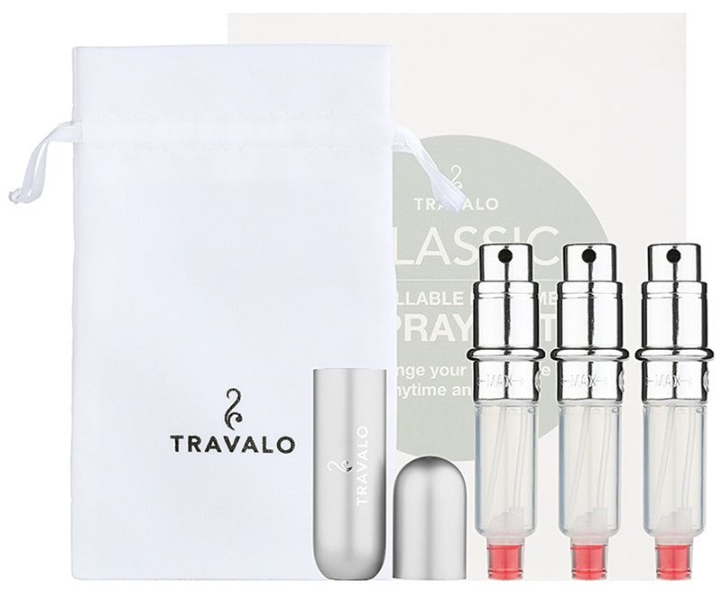 Travalo Classic HD - bottiglia ricaricabile 3 x 5 ml (argento)